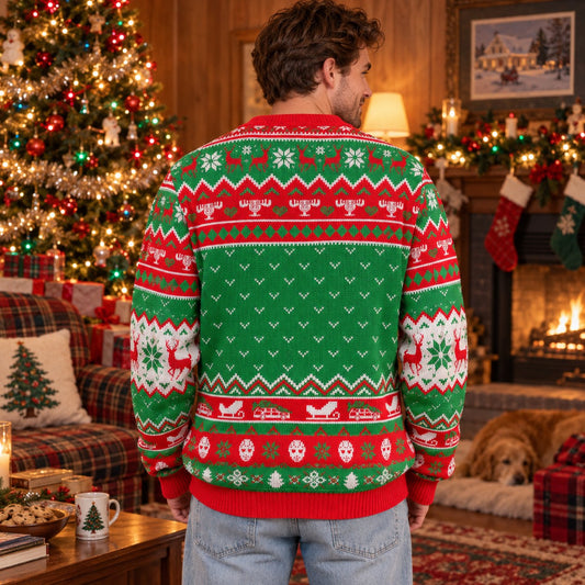 Shitter's Full knit ugly Christmas sweater - back