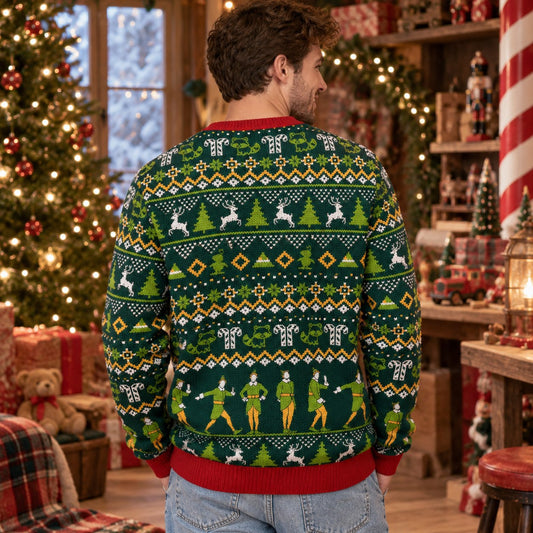 Son of a Nutcracker knit ugly Christmas sweater - back
