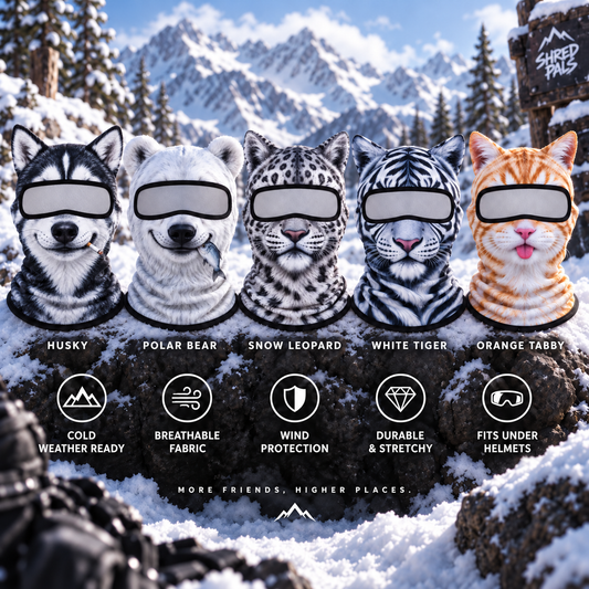 Funny Animal Ski Mask, 3D Animal Balaclava, Winter Face Mask Costume