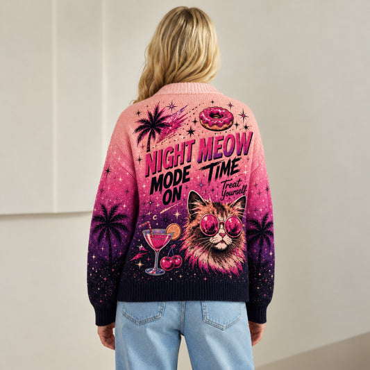 Dungeon Crawler Carl cardigan Princess Donut Night Meow Mode pink purple ombre - view 6