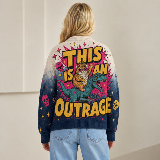 Dungeon Crawler Carl cardigan This Is an Outrage Princess Donut riding Mongo - view 6