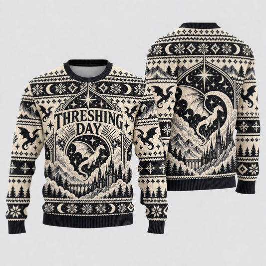 Threshing Day Starlit Arch Knit Ugly Christmas Sweater
