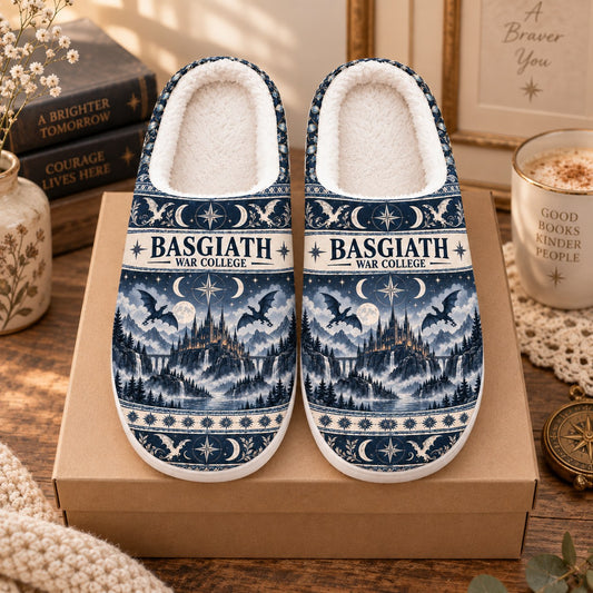 Fourth Wing Basgiath War College slippers - gift box
