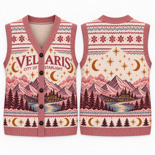 Velaris City of Starlight Pink Cardigan Vest - view 2