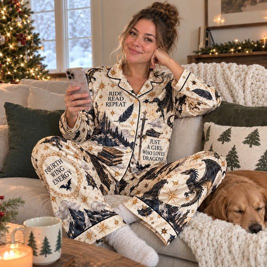 Fourth Wing Pajama Set - cozy bedroom look