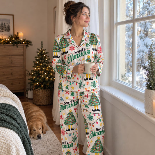 Son of a Nutcracker Pajama Set - cozy at-home look