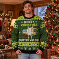 Merry Christmas Shitter Was Full Knit Ugly Christmas Sweater – Christmas Vacation Eddie Gift