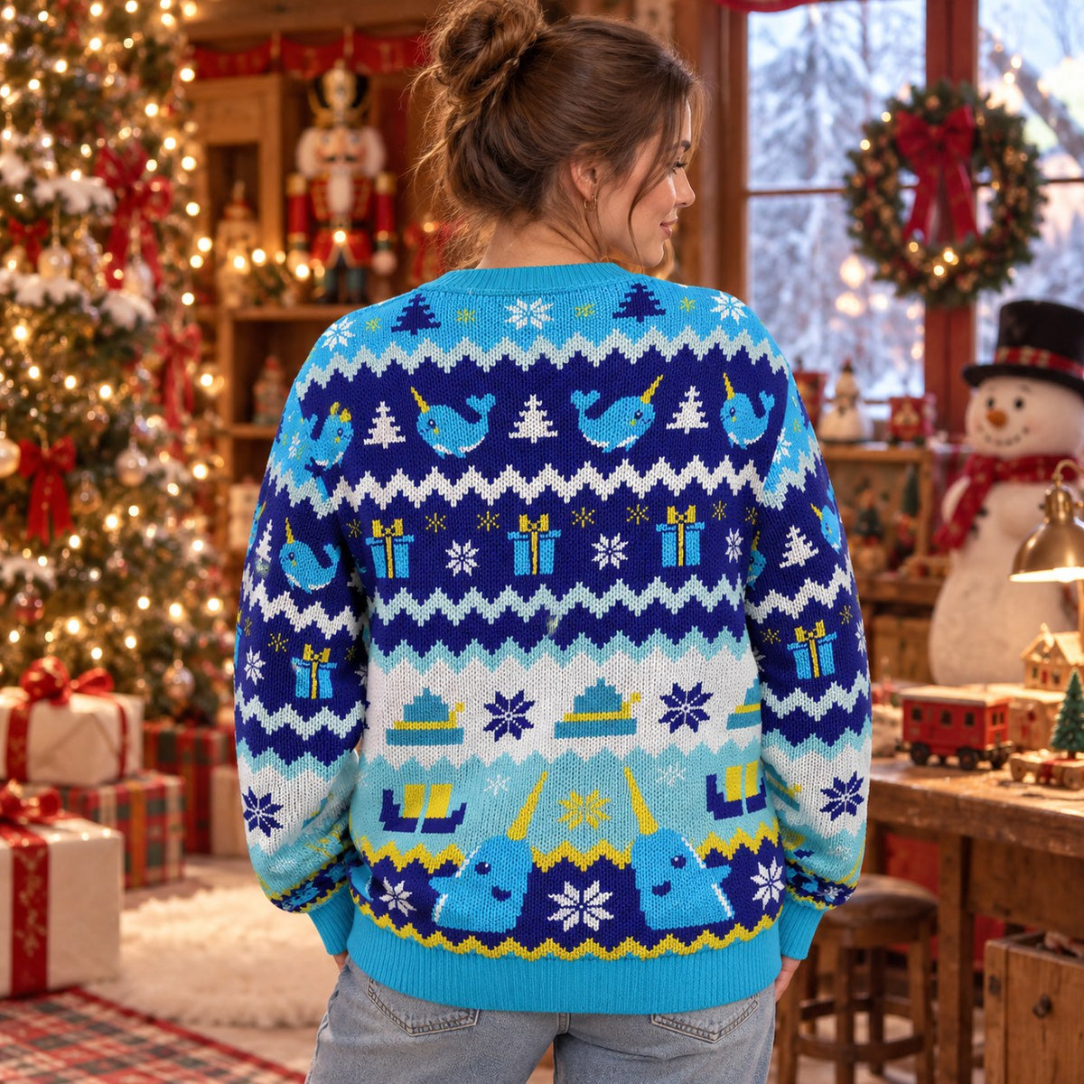 Bye Buddy Hope You Find Your Dad knit ugly Christmas sweater - back