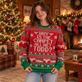 Why Is the Carpet All Wet Todd Knit Ugly Christmas Sweater – Christmas Vacation Couple Sweater