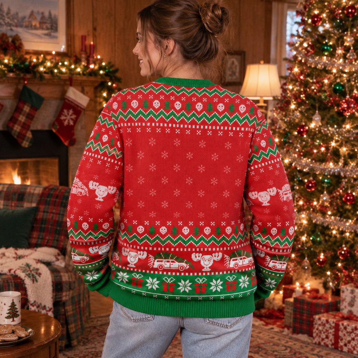 Why Is the Carpet All Wet Todd knit ugly Christmas sweater - back