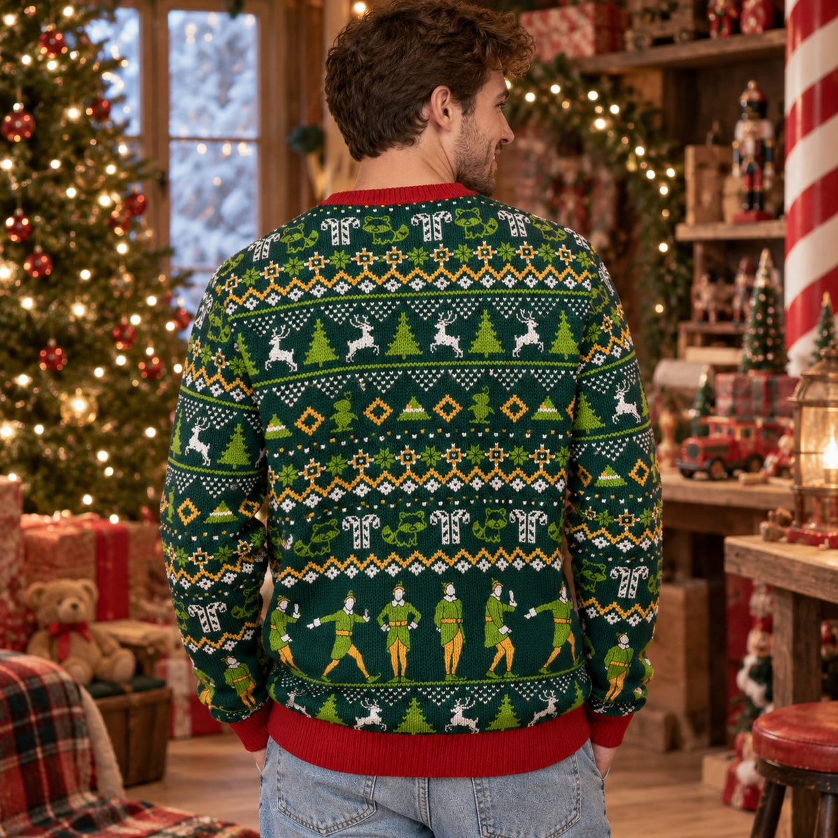 Son of a Nutcracker knit ugly Christmas sweater - back