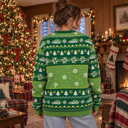 Bend Over and I'll Show You knit ugly Christmas sweater - back