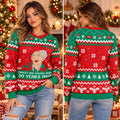 She Passed Away 30 Years Ago Red Green Knit Ugly Christmas Sweater – Funny Family Holiday Movie Gift for Him