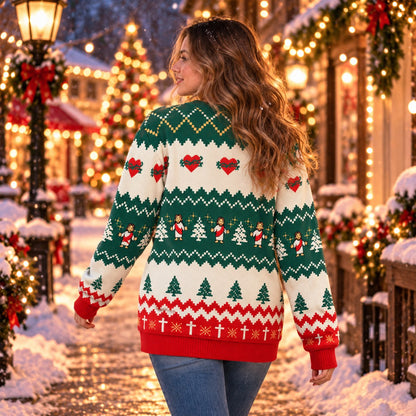 Disappointments All of You Funny Jesus Knit Ugly Christmas Sweater - view 4