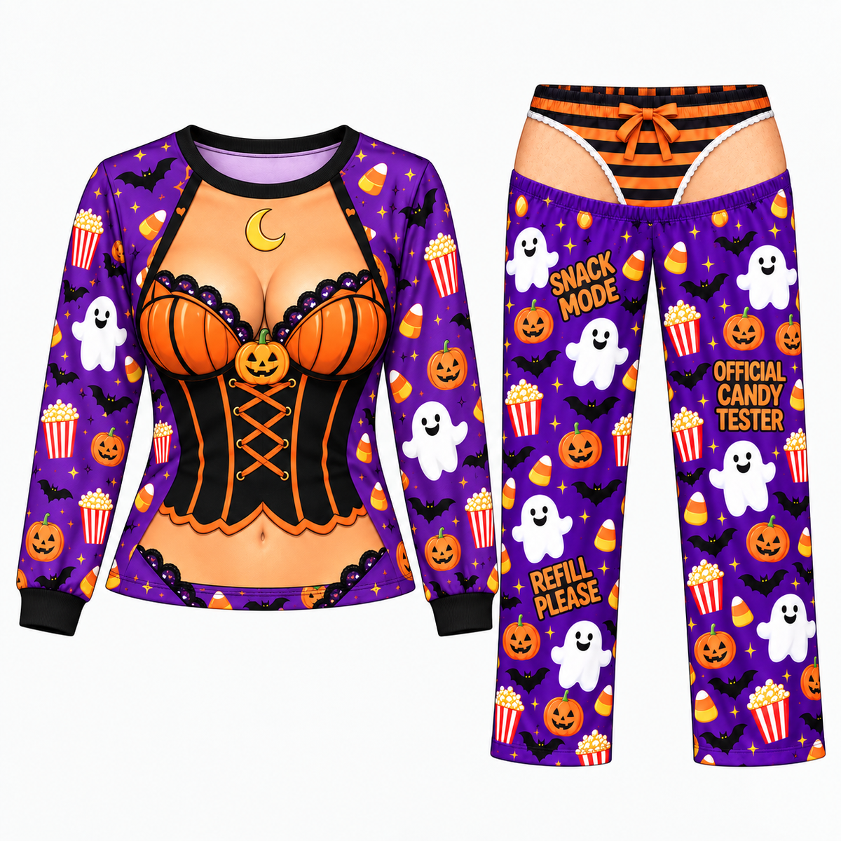 Funny Halloween Pajamas for Adults, Couples Ugly Sweater Halloween, Hulkk Pumpkin Costume PJs, Halloween Party Sleepwear