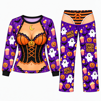 Funny Halloween Pajamas for Adults, Couples Ugly Sweater Halloween, Hulkk Pumpkin Costume PJs, Halloween Party Sleepwear