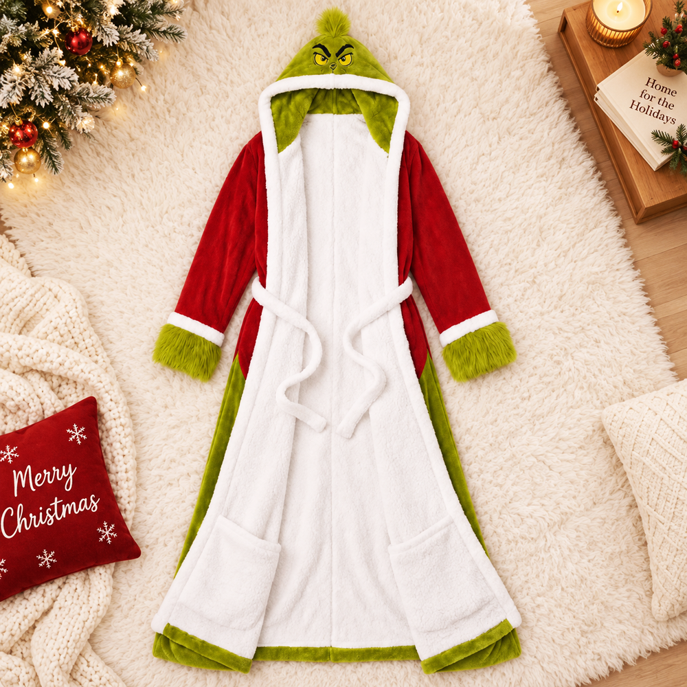 Christmas Heated Wearable Blanket, Sherpa Hooded Blanket with Heater Controller