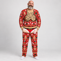 Funny Christmas Sweater & Pants Set, Festive Holiday Novelty Outfit, Gingerbread Reindeer Winter Set, Ugly Christmas Party Gift