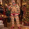 Christmas Novelty Outfit Set, Funny Holiday Sweater and Pants, Festive Gingerbread Winter Wear, Ugly Christmas Party Outfit