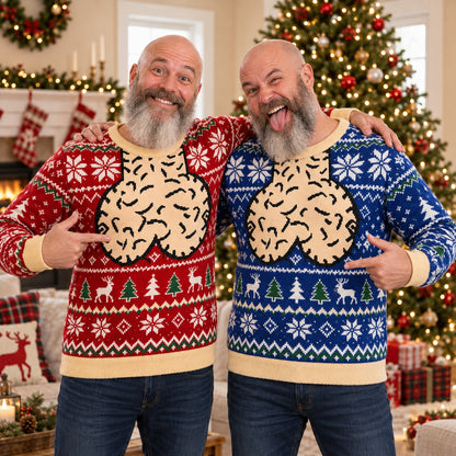 Funny Christmas Ugly Sweater, Novelty Festive Graphic Pullover, Holiday Party Sweater for Men and Women, Fun Christmas Gift