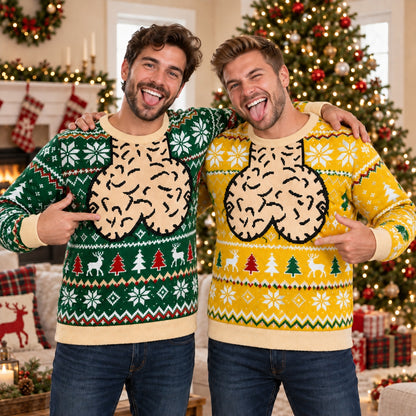 Funny Christmas Ugly Sweater, Novelty Festive Graphic Pullover, Holiday Party Sweater for Men and Women, Fun Christmas Gift