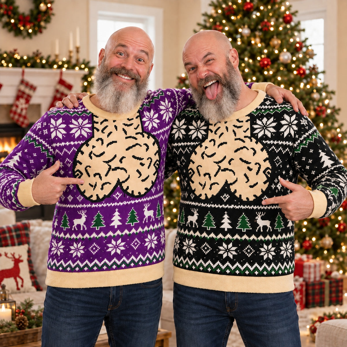 Funny Christmas Ugly Sweater, Novelty Festive Graphic Pullover, Holiday Party Sweater for Men and Women, Fun Christmas Gift