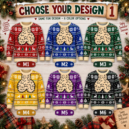 Funny Christmas Ugly Sweater, Novelty Festive Graphic Pullover, Holiday Party Sweater for Men and Women, Fun Christmas Gift