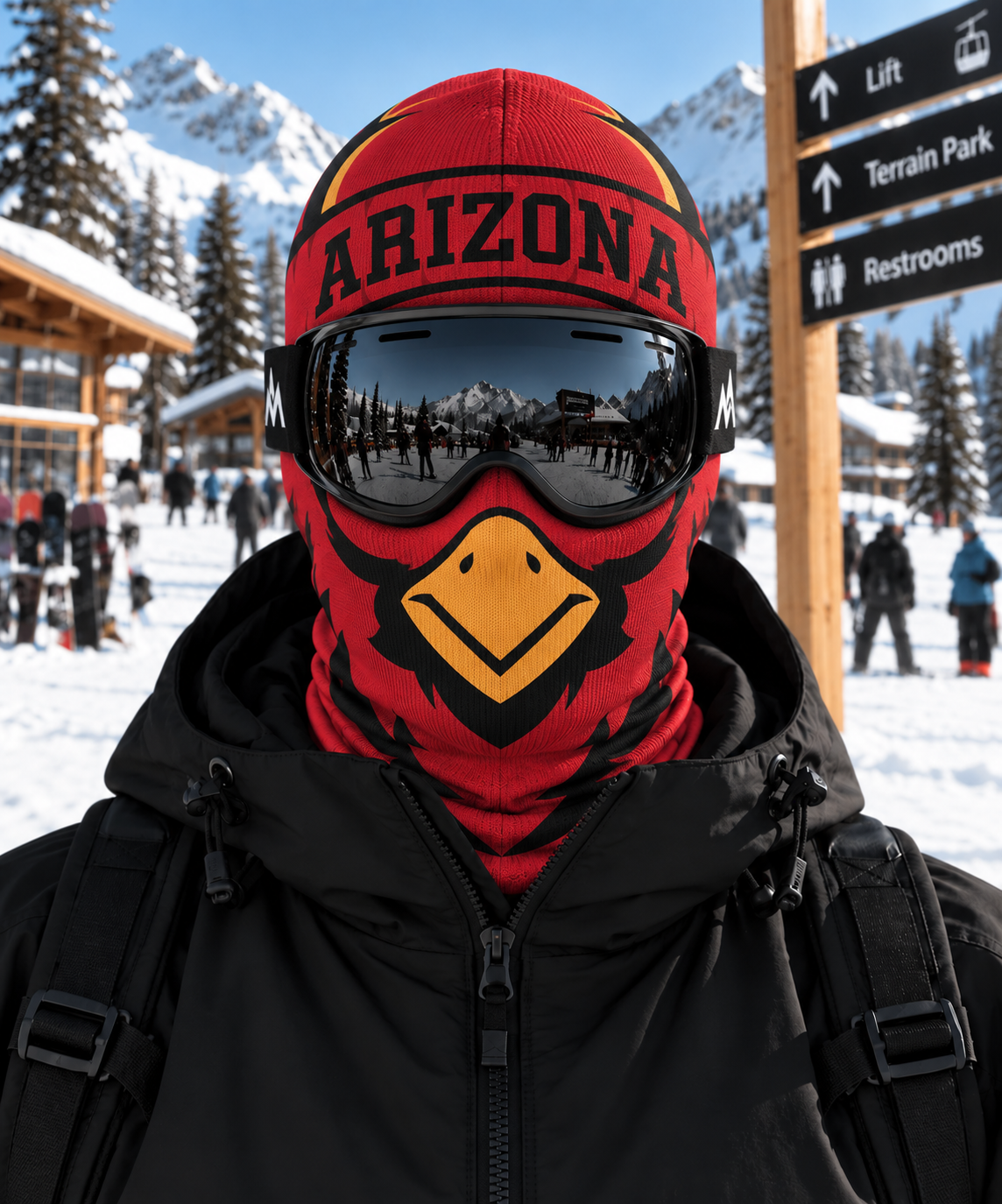American Football Ski Mask, Winter Balaclava Face Cover, Sports Fan Snow Mask, Skiing Accessories, Men Sports Skiing Gear
