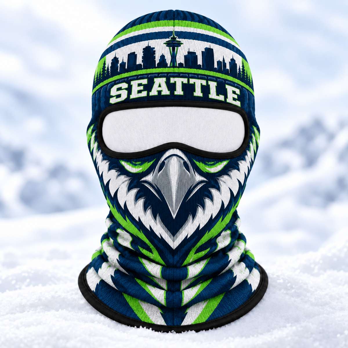 American Football Ski Mask, Winter Balaclava Face Cover, Sports Fan Snow Mask, Skiing Accessories, Men Sports Skiing Gear