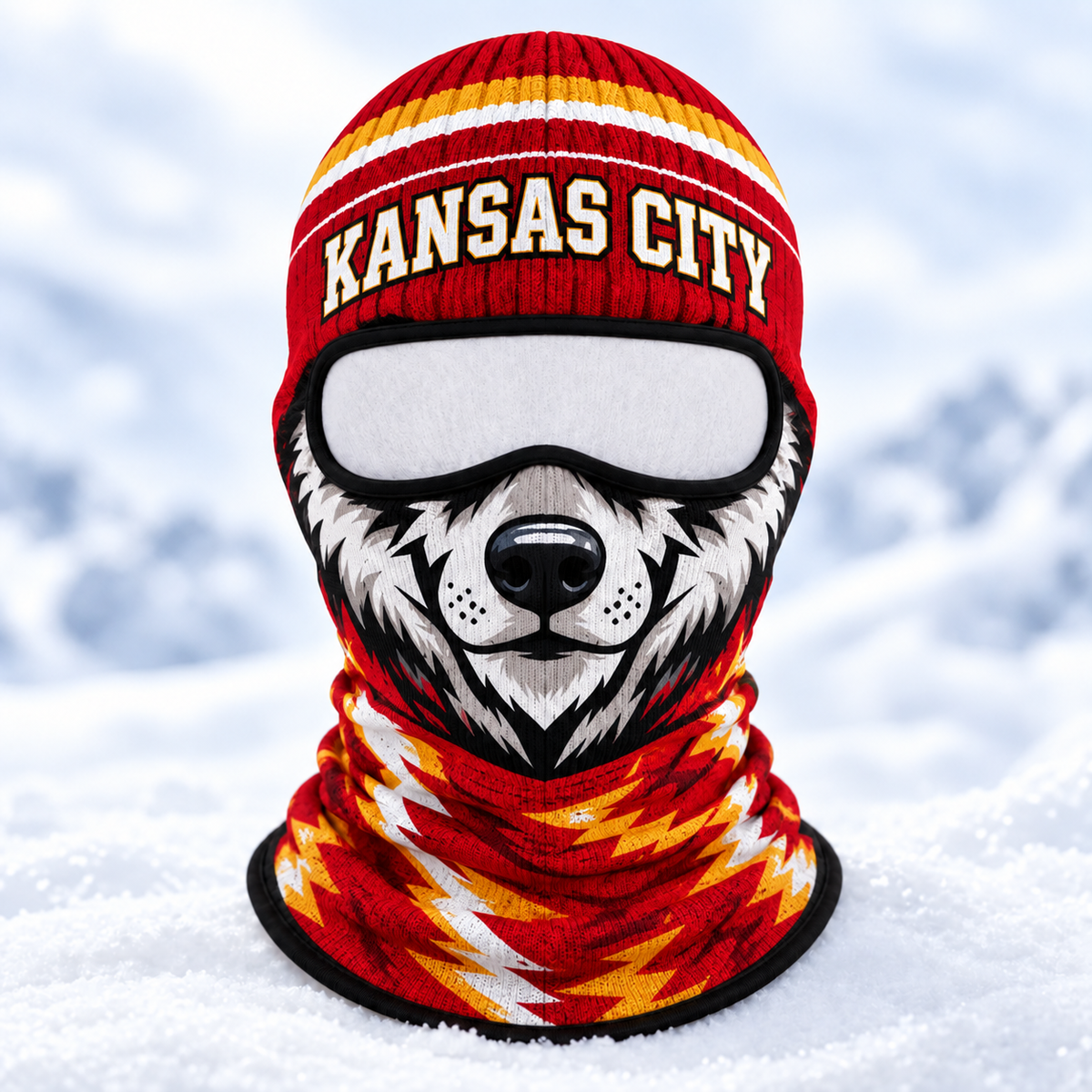 American Football Ski Mask, Winter Balaclava Face Cover, Sports Fan Snow Mask, Skiing Accessories, Men Sports Skiing Gear