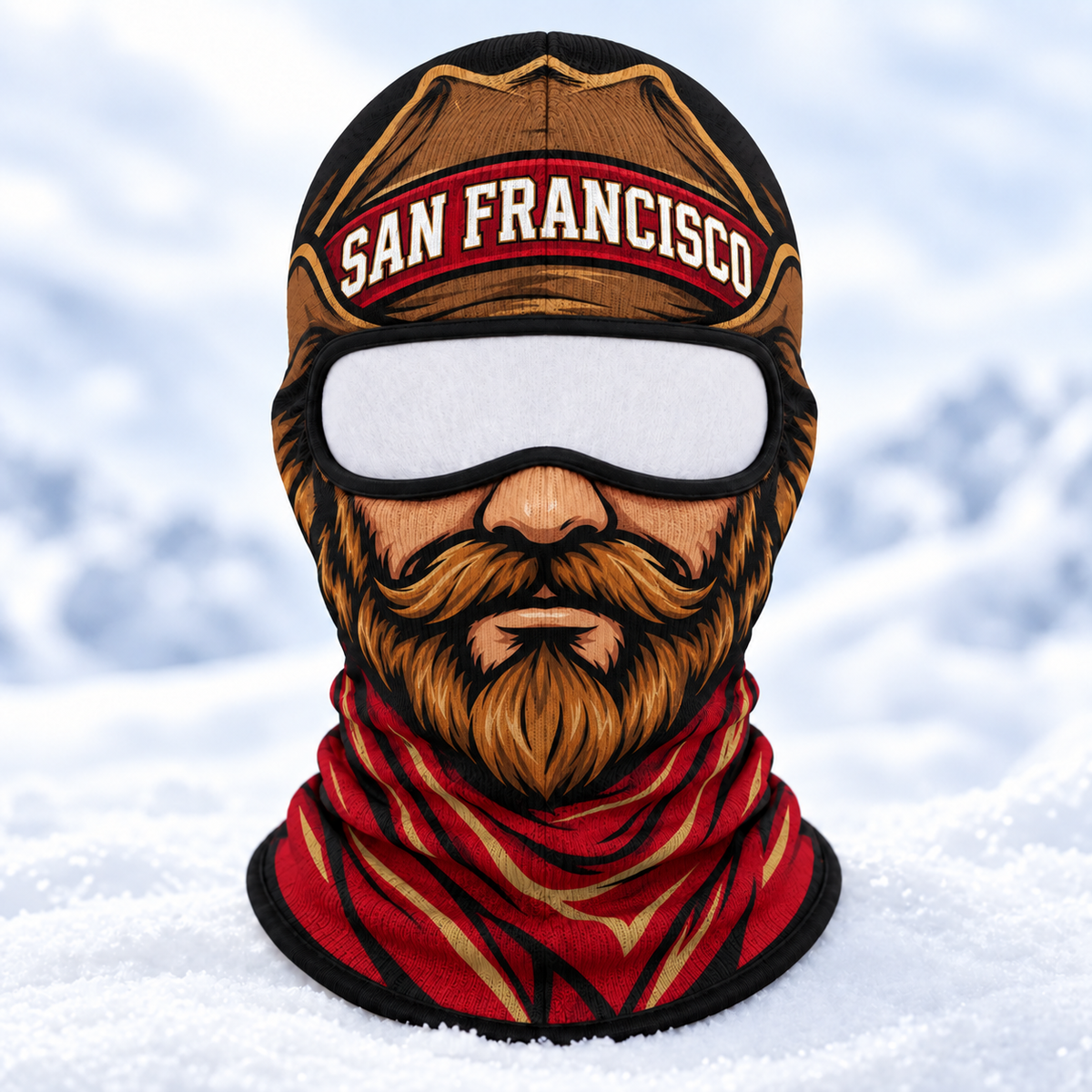 American Football Ski Mask, Winter Balaclava Face Cover, Sports Fan Snow Mask, Skiing Accessories, Men Sports Skiing Gear