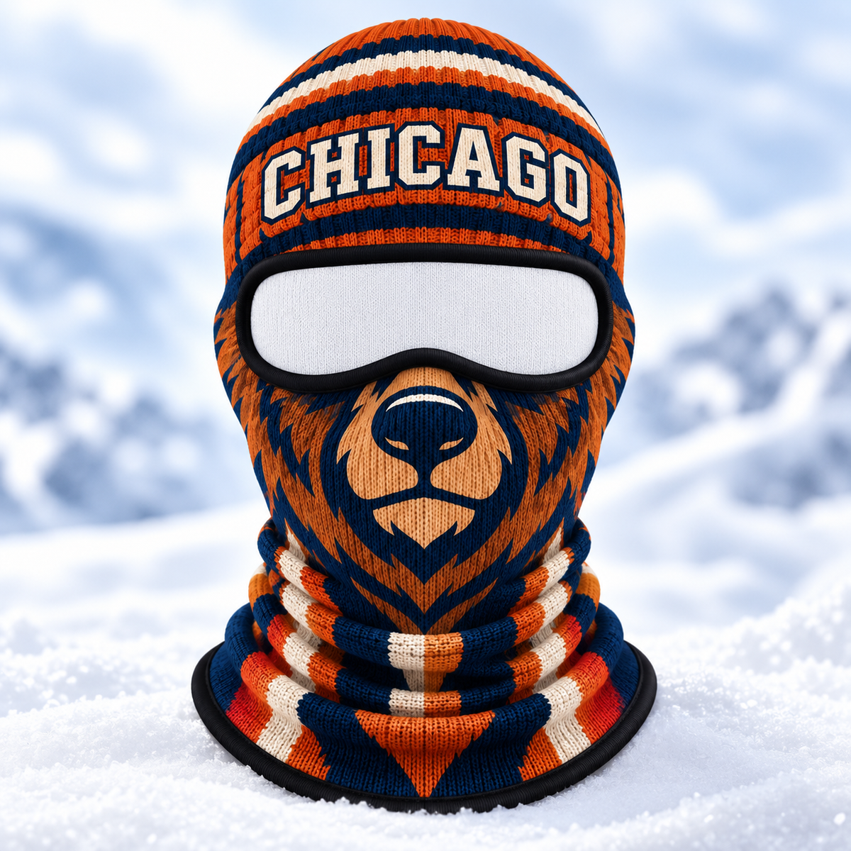 American Football Ski Mask, Winter Balaclava Face Cover, Sports Fan Snow Mask, Skiing Accessories, Men Sports Skiing Gear
