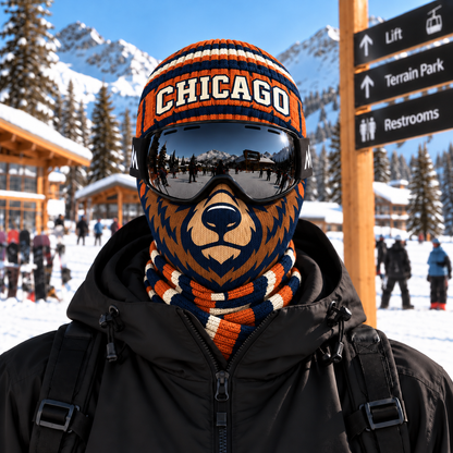 American Football Ski Mask, Winter Balaclava Face Cover, Sports Fan Snow Mask, Skiing Accessories, Men Sports Skiing Gear