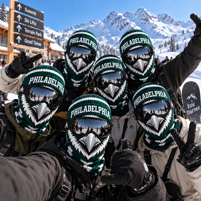 American Football Ski Mask, Winter Balaclava Face Cover, Sports Fan Snow Mask, Skiing Accessories, Men Sports Skiing Gear