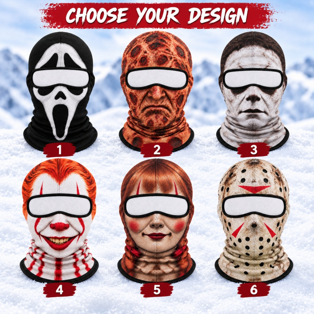 Halloween Horror Ski Masks Collection, Horror Character Balaclava, Scary Face Costume Mask for Skiing Snowboarding Gear