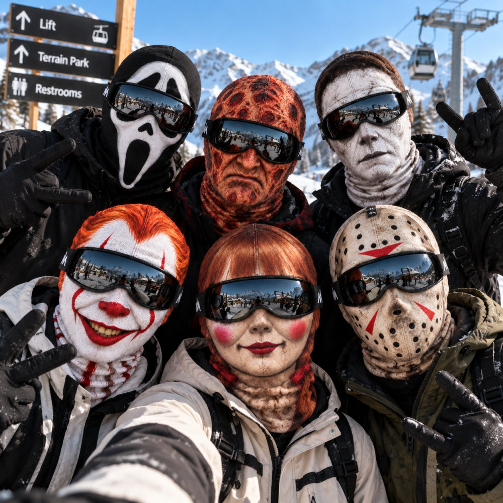 Halloween Horror Ski Masks Collection, Horror Character Balaclava, Scary Face Costume Mask for Skiing Snowboarding Gear