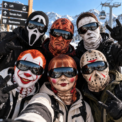 Halloween Horror Ski Masks Collection, Horror Character Balaclava, Scary Face Costume Mask for Skiing Snowboarding Gear