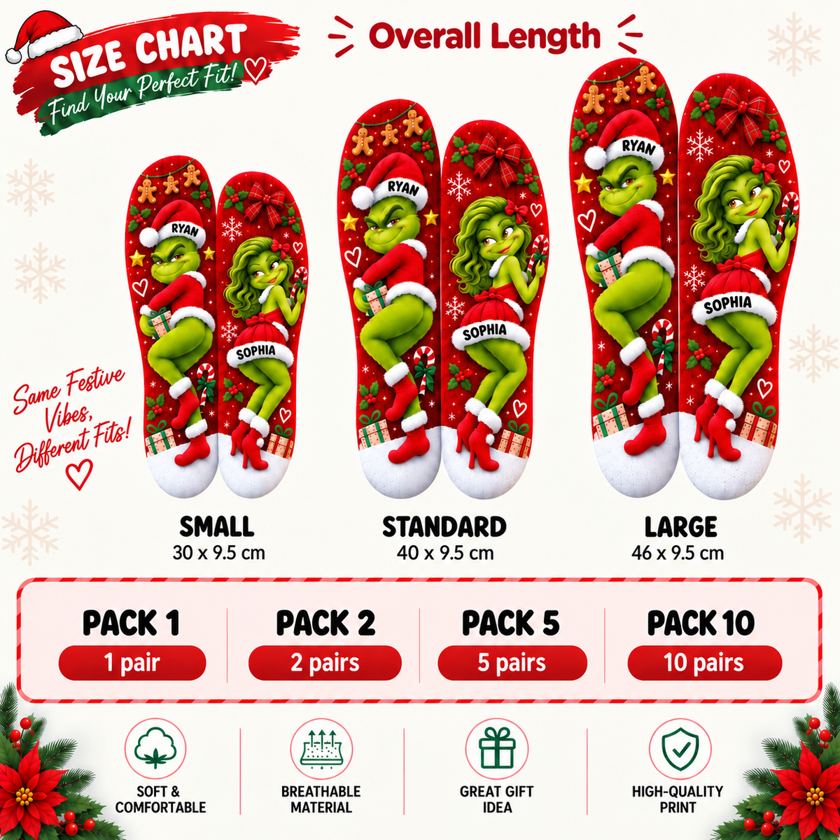 Cheeky Christmas Couple Middle Tube Socks - Personalized Gifts For Couple