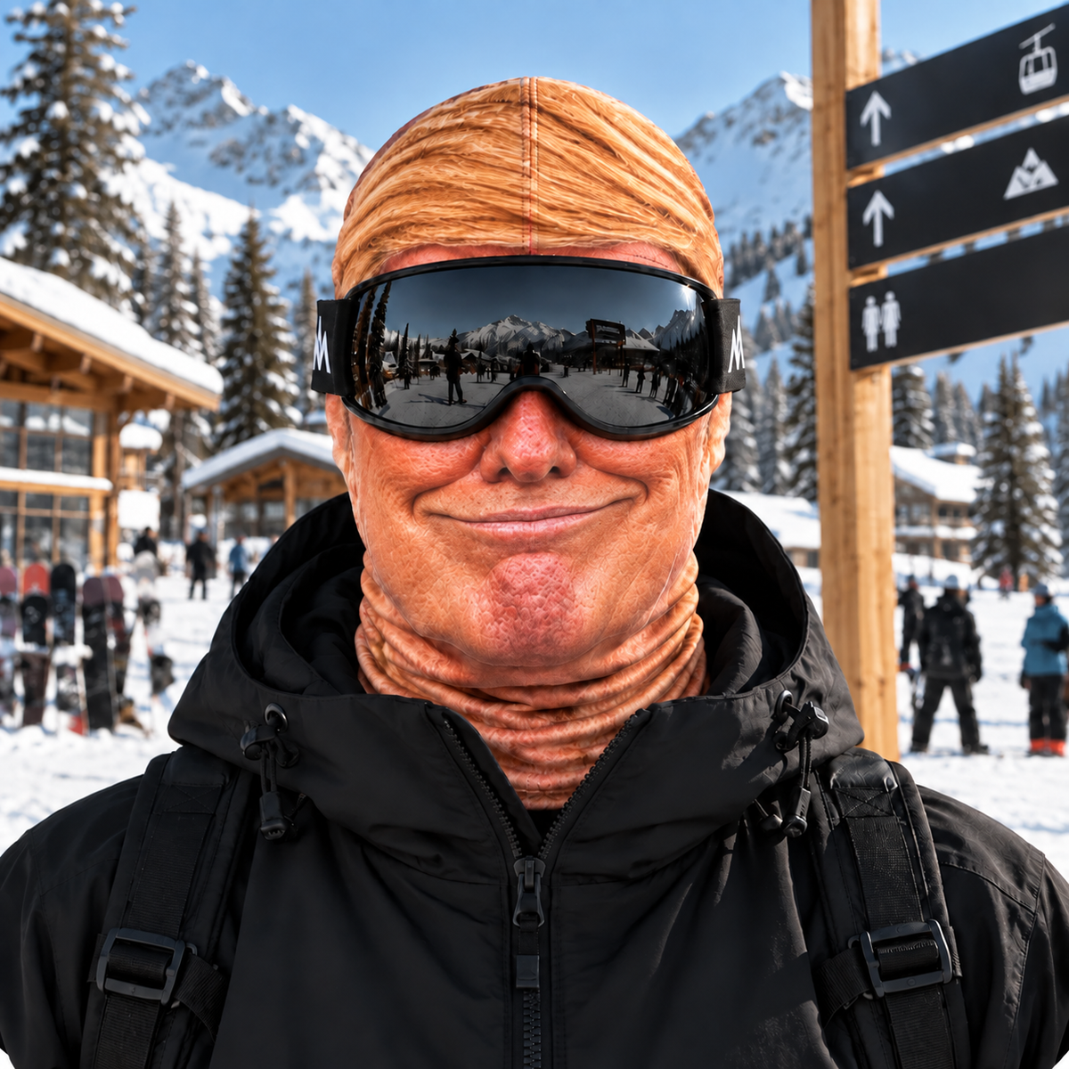 Funny Meme Ski Mask, Viral Face Balaclava, Hilarious Winter Ski Mask, Novelty Snowboard Face Cover, Gag Gift for Men