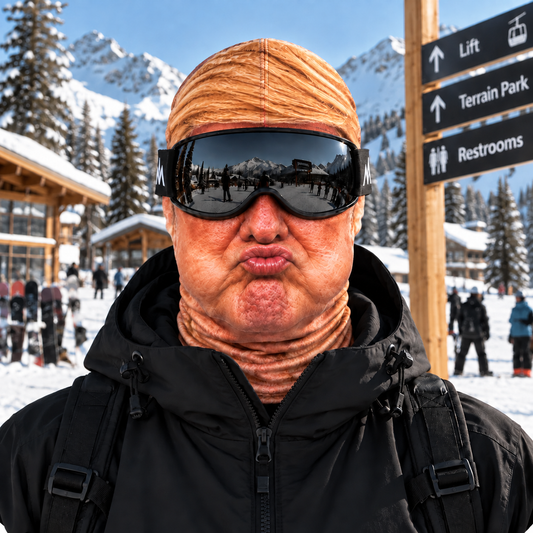 Funny Meme Ski Mask, Viral Face Balaclava, Hilarious Winter Ski Mask, Novelty Snowboard Face Cover, Gag Gift for Men