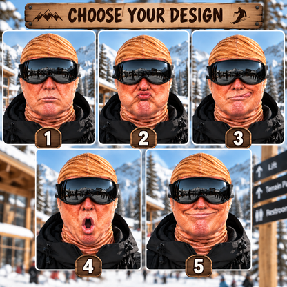 Funny Meme Ski Mask, Viral Face Balaclava, Hilarious Winter Ski Mask, Novelty Snowboard Face Cover, Gag Gift for Men