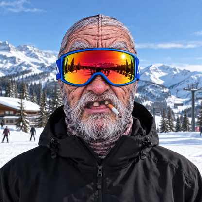 Funny Grandpa Ski Mask, Realistic Old Man Face Balaclava, Hilarious Snowboard Mask, Winter Face Cover, Ski Trip Gag Gift for Men
