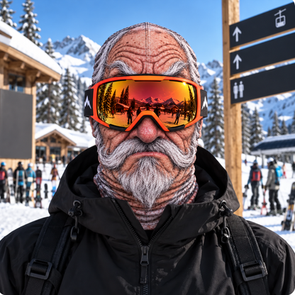 Funny Grandpa Ski Mask, Realistic Old Man Face Balaclava, Hilarious Snowboard Mask, Winter Face Cover, Ski Trip Gag Gift for Men