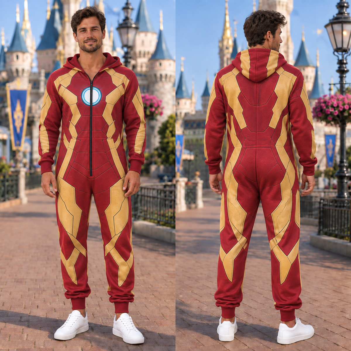 Matching Family Christmas Onesie Pajamas - Superhero Costume Jumpsuit for Adults, Kids & Baby