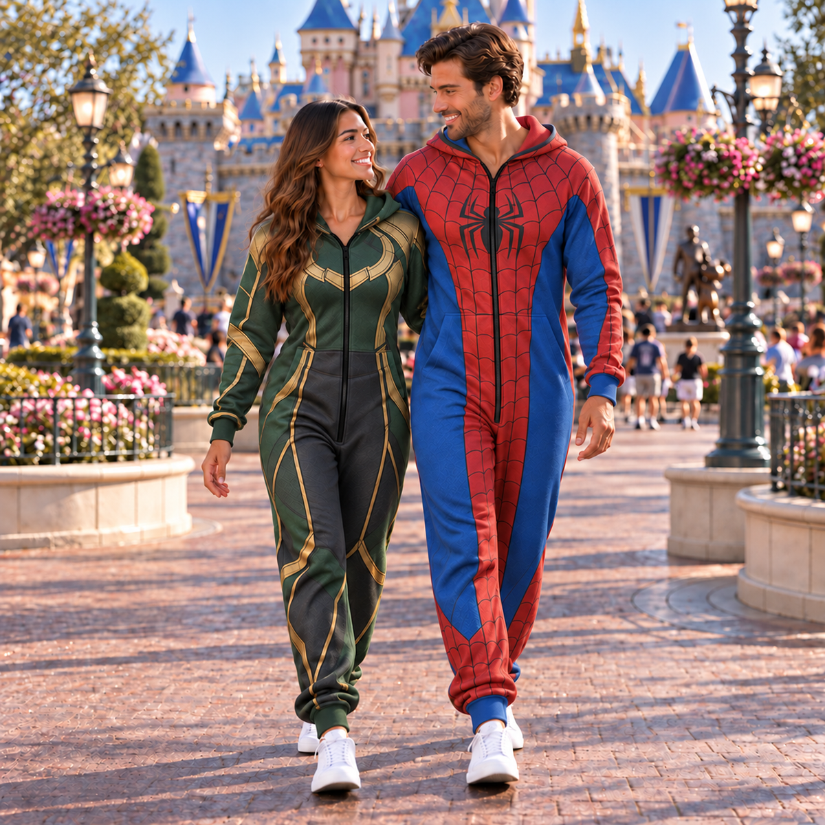 Matching Family Christmas Onesie Pajamas - Superhero Costume Jumpsuit for Adults, Kids & Baby