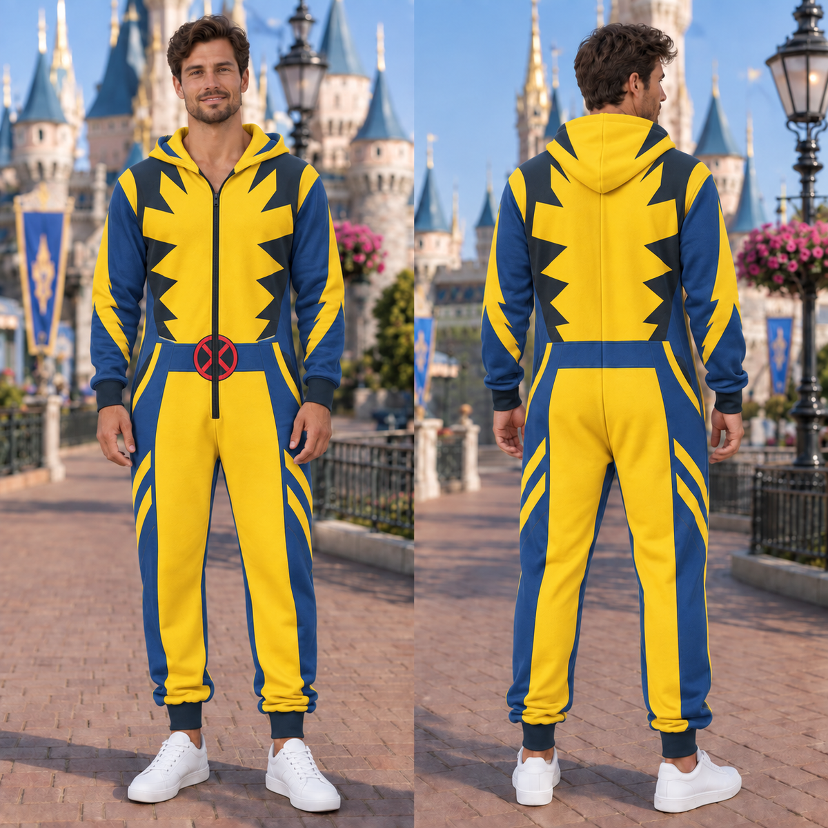 Matching Family Christmas Onesie Pajamas - Superhero Costume Jumpsuit for Adults, Kids & Baby