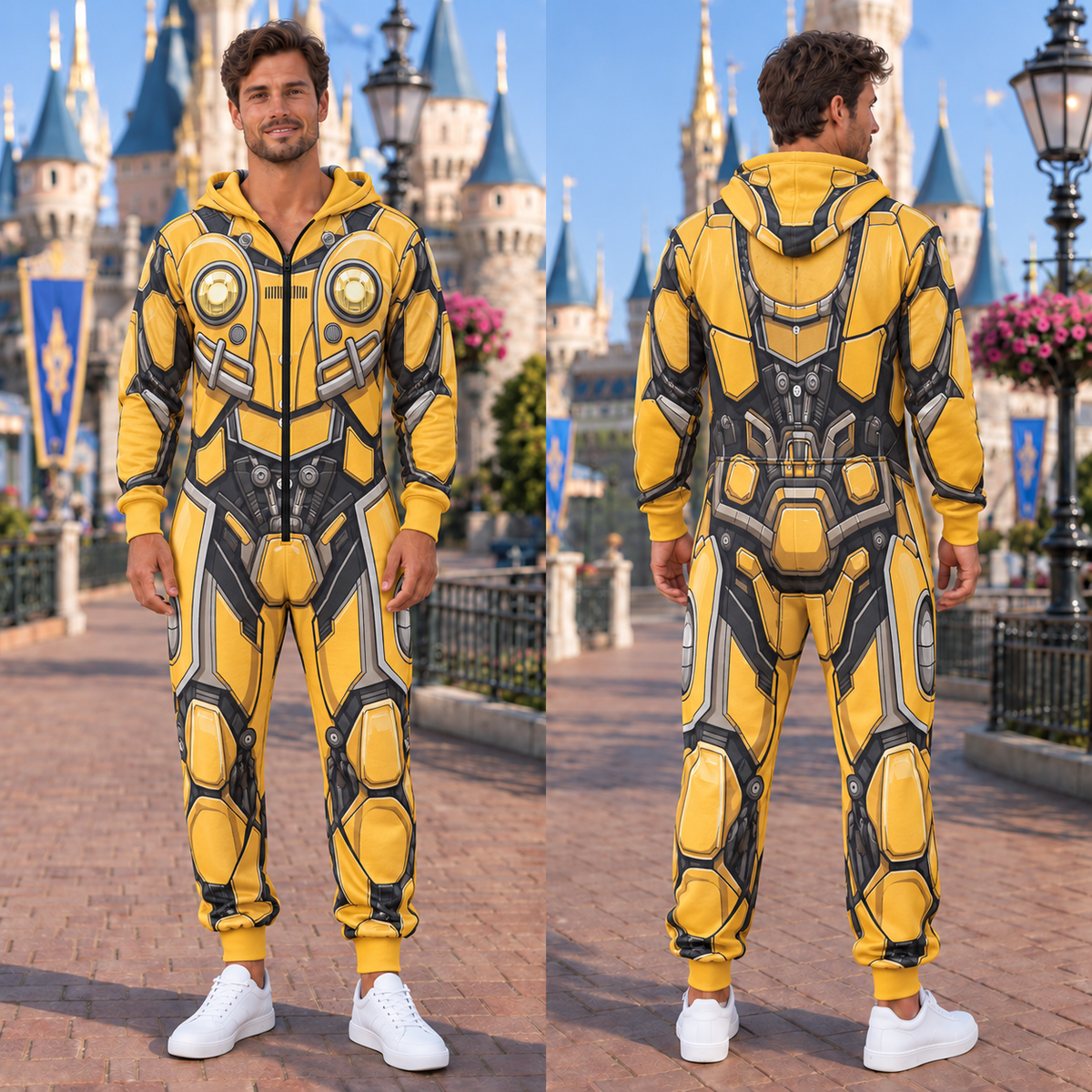 Robot Costume Jumpsuit Pajamas, Mecha Onesie, Matching Group Outfit, Robot Cosplay Sleepwear
