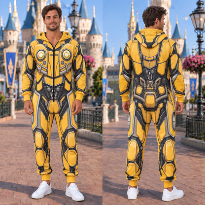 Robot Costume Jumpsuit Pajamas, Mecha Onesie, Matching Group Outfit, Robot Cosplay Sleepwear