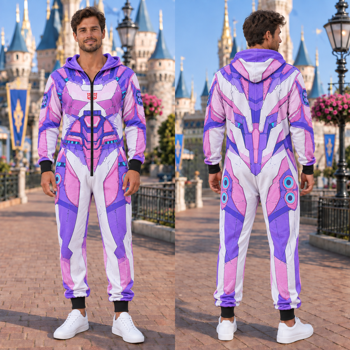 Robot Costume Jumpsuit Pajamas, Mecha Onesie, Matching Group Outfit, Robot Cosplay Sleepwear