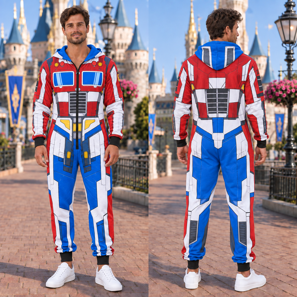 Robot Costume Jumpsuit Pajamas, Mecha Onesie, Matching Group Outfit, Robot Cosplay Sleepwear